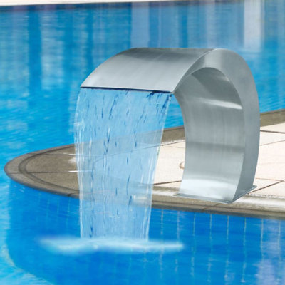 Eudy Outdoor Stainless Steel Waterfall Fountain