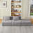 Chenille Fabric 3 Seater Compressed Sofa,No Assembly-1341333911