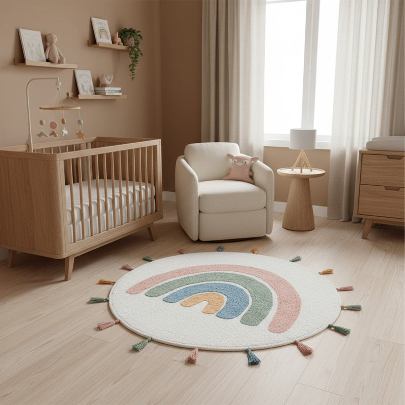 Pampille ronde pastel arc-en-ciel 32 po