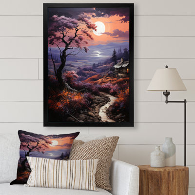 Balal Countryside Crimson Dusk Landscape I - impression
