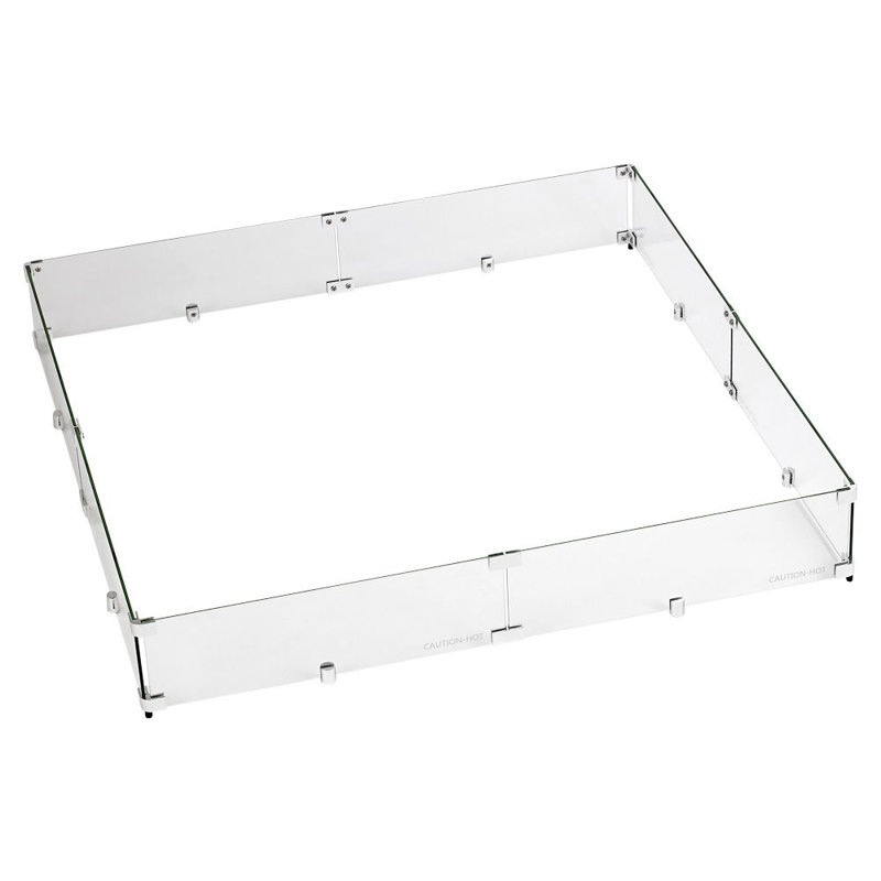 Verre trempé pour foyer d'extérieur, H 6 po x l 41,5 po x P 41,5 po