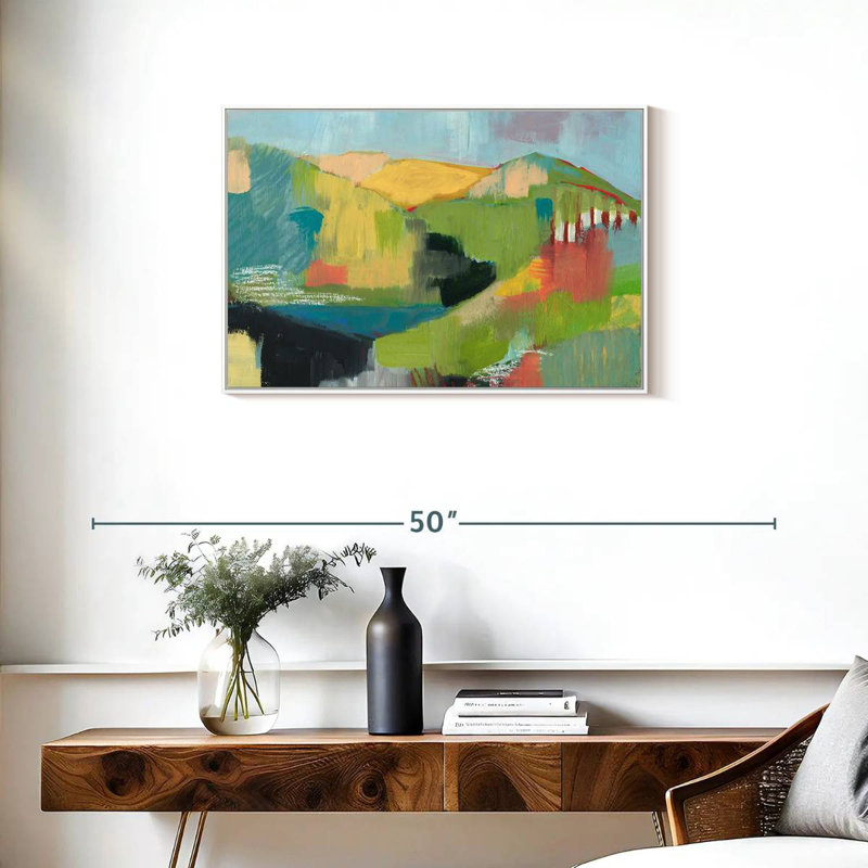 Pointe, Cadre flottant blanc, 46 po x 31 po