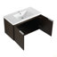 Armoire de salle de bain 36 po avec lavabo en résine, portes à fermeture douce, conception à fixation flottante