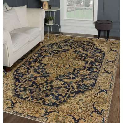 One-of-a-Kind 4'3 x 6'1 Rectangle Wool Area Rug in Blue