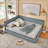 Queen Size Upholstered Tufted Bed Frame-1699051972