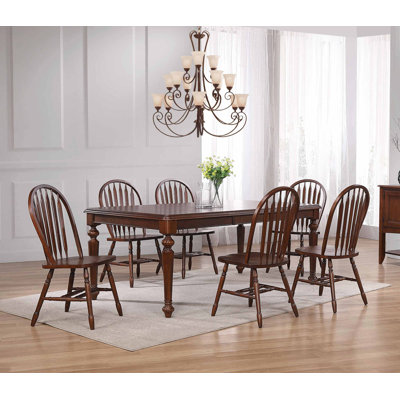 Andrews 6 - Person Solid Wood Solid Wood Top Four Leg Dining Set