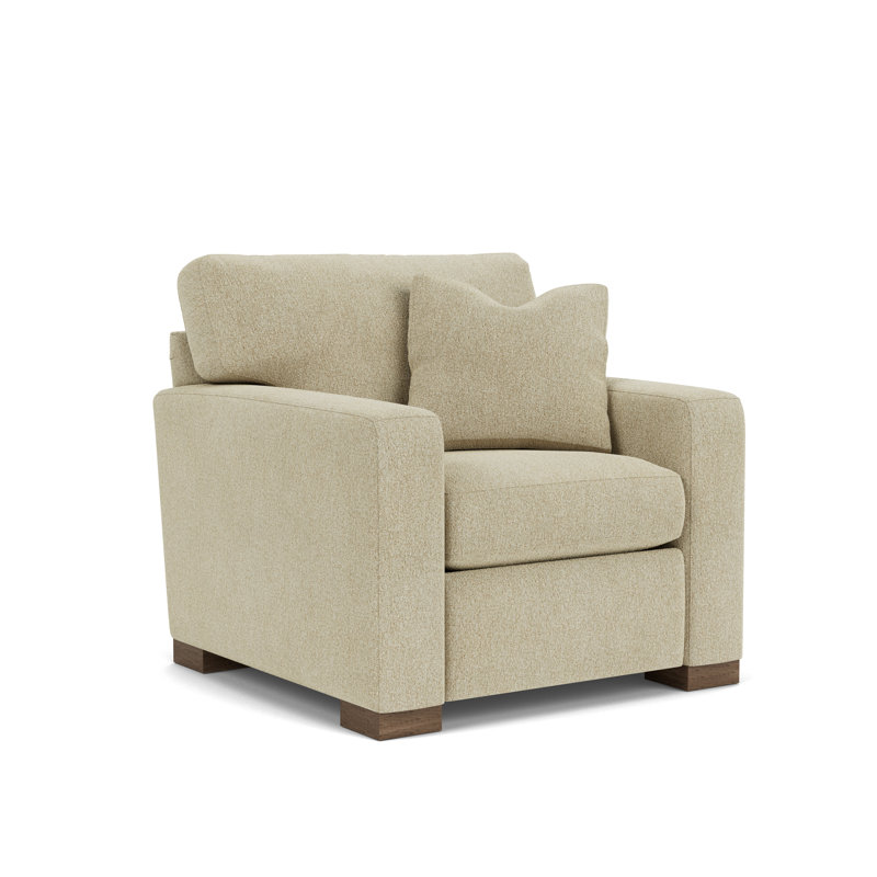 Fauteuil l 37 po, 100 % polyester gris
