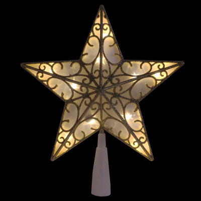 Décoration pour sommet de sapin étoile de Noël 9 po