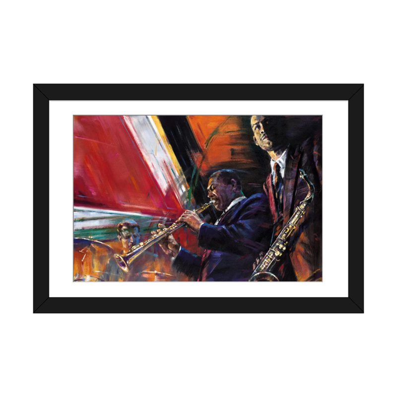 «Red Hot» par Kim G, impression sur toile tendue sur châssis, H 18 po x l 26 po x P 1,5 po, Toile avec cadre noir