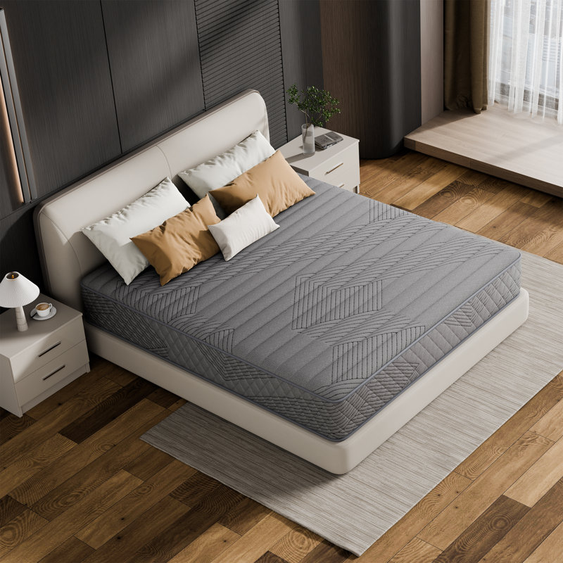 🛏️ Alwyn Home 8"/10"/12"/14" Anti-Static Hybrid Mattress | ☁️ Plush Wave Cotton & 🧽 Soft Sponge Top, Independent Pocket Spring, Certipur-Us, Oeko-Tex & SGS Certified