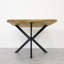 Tonkawa Oak Solid Wood Top Metal Base Dining Table-1834199806-1834199801
