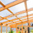 Ensemble de serre d'extérieur en bois de cèdre et polycarbonate de 12 pi x 7 pi avec PowerPort Backyard Discovery Zalie