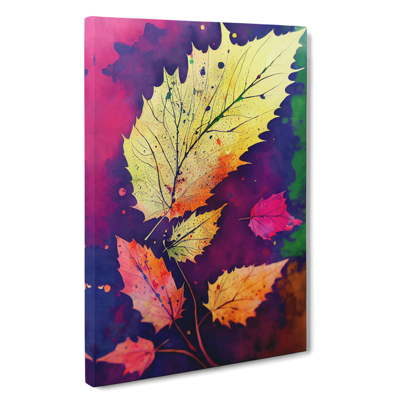 Splashed Leaves No.1 - Wrapped Canvas, 60cm H x 40cm W x 3cm D