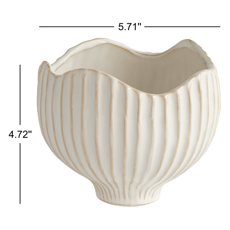 Pot de fleurs en céramique, Blanc