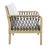 Outdoor Acacia Wood Club Chair with Handwoven Rope, Durable and Comfortable for Patio and Balcony-129006263