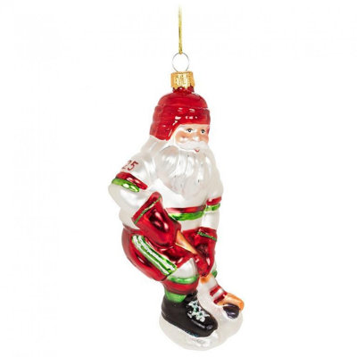 Hockey Santa Ornament