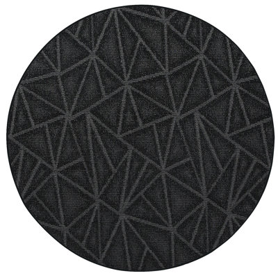 Tapis raffiné à imprimé raffiné noir