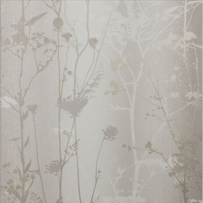 Floral Metallic Wallpaper Roll