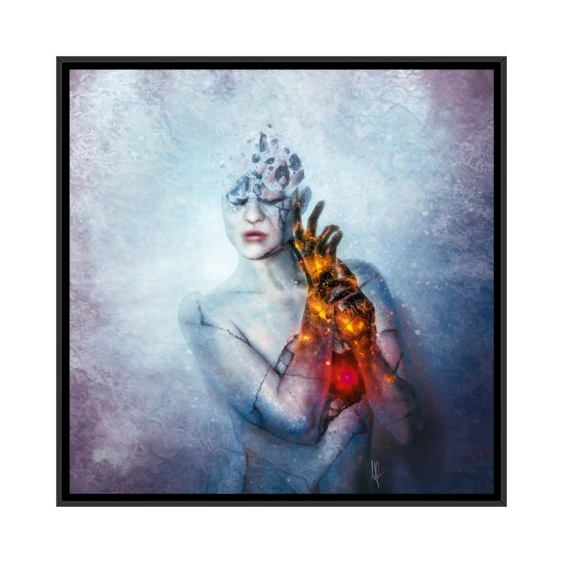 «Till you», impression sur toile, H 26 po x l 26 po x P 1,5 po, Toile avec cadre noir, Pas de tapis