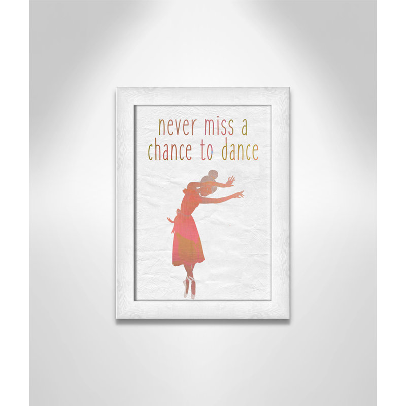 Impression sur papier Dance B, Encadré plat à grain de bois blanc, H 14 po x l 10 po x P 0,6 po