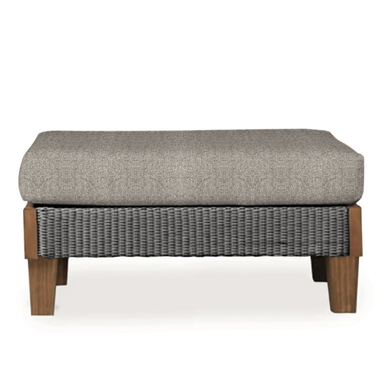 Catalina Outdoor Ottoman, Decorline Natural, Ivory