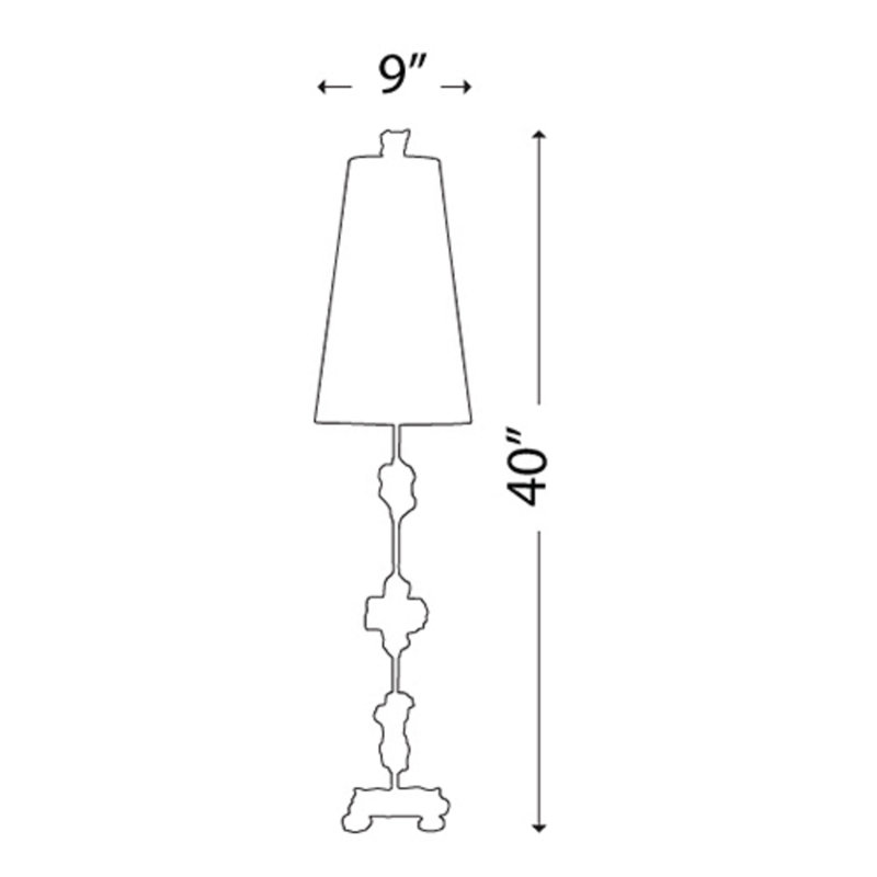 Fragment 40" Table Lamp, Silver