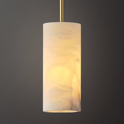 2pcs Dimmable Alabaster Pendant Light Kitchen Island