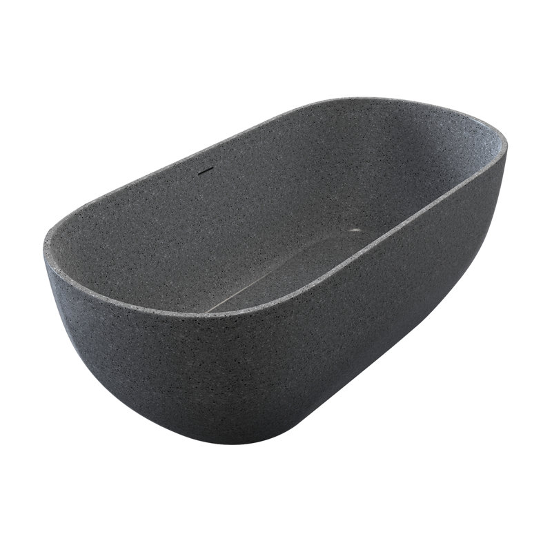 Baignoire de trempage à surface solide 63 po x 30,71 po, Gris