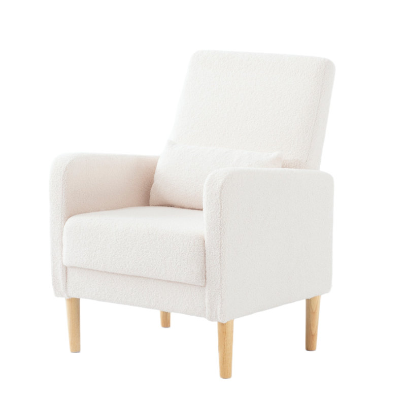 Chaise d'appoint Teddy Velvet Beige, Peluche beige
