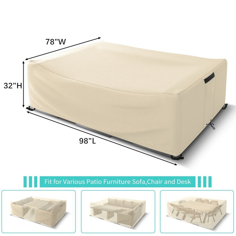 All-Weather Patio Dining Set Cover