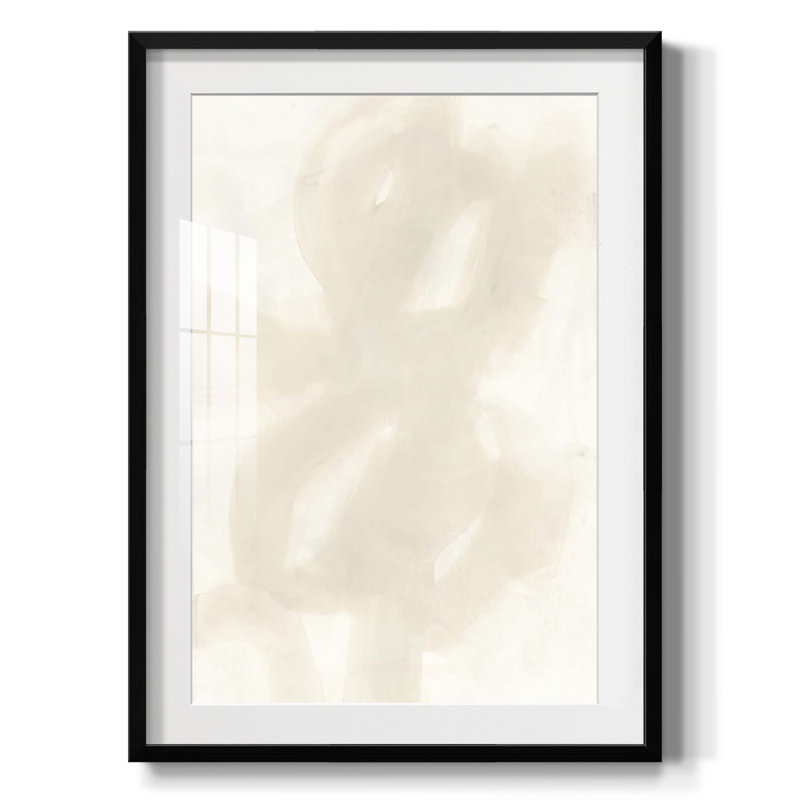 Silencieux II, Blanc, Papier avec cadre noir