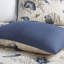 Courtepointe réversible en microfibre bleue avec corail et motifs, coussins décoratifs pleine grandeur / grand, taille