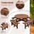 8 Person Picnic Table, Outdoor Camping Dining Table With With 4 Built-In Benches-354994881