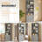 6 Tier 71.5"H x 22.7"W Wooden Storage Bookcase with Door Cabinets-955750329