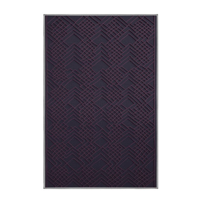 Machine Washable Trellis Purple Area Rug