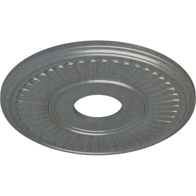 Médaillon de plafond Endurathane Berkshire, P 15 3/4 po x P 3 7/8 po x P 3/4 po (convient aux auvents jusqu'à 7 po), finition platine peinte à la main