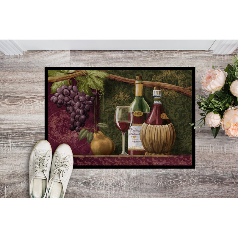 Tapis d'extérieur antidérapant Peay Wine Chateau Roma, 2 pi x 3 pi