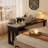 62.99"+39.37" Black L-Shaped Solid Wood Office Sets