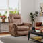 Ensemble de salon inclinable 3 pièces avec deux fauteuils releveurs électriques et causeuse manuelle-124719739