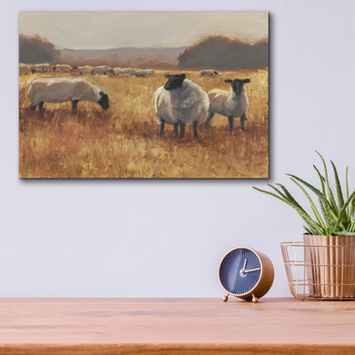  «Grazing At Sunset 2» par Ethan Harper, art mural en verre acrylique, 16 po x 12 po