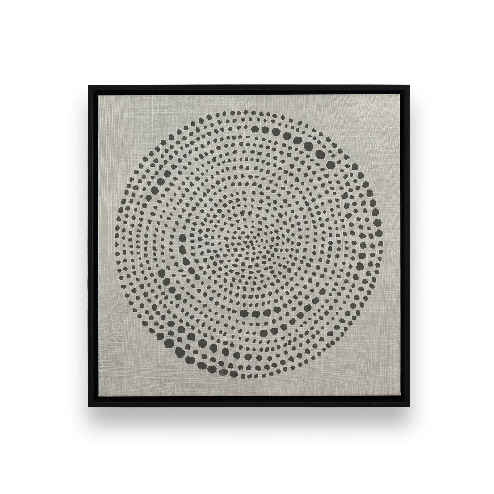 Mythos I Painting by Chariklia Zarris, 36" H x 36" W, Black Floater Frame without Mat