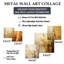 «Modern Cityscape Skycraper Bronze Blocks II» - ensemble d'art mural de 6 gratte-ciel