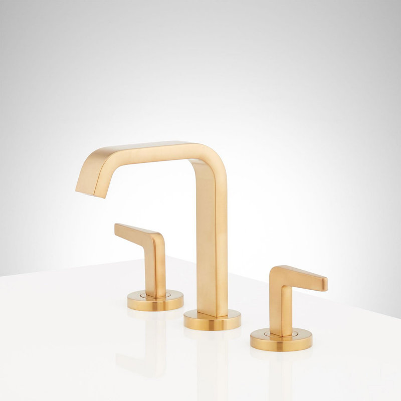 Drea 1.2 GPM Widespread Bathroom Faucet, Brushed Gold