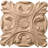 Acanthus 3.5'' H x 3.5'' W x 625'' D Wood Rosette Applique