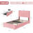 LED Upholstered Platform Bed with Storage Drawers & Wavy Headboard, No Box Spring Needed-1027090770-1027090773