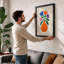 Modern Floral Arrangement Botanical - Framed Print-593396673-593396664