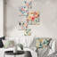 Axelle - Ensemble de 5 décorations murales florales
