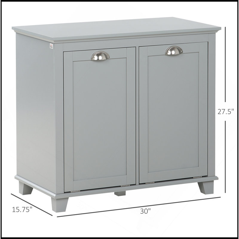 Armoire à linge polyvalente avec panier inclinable et grand rangement