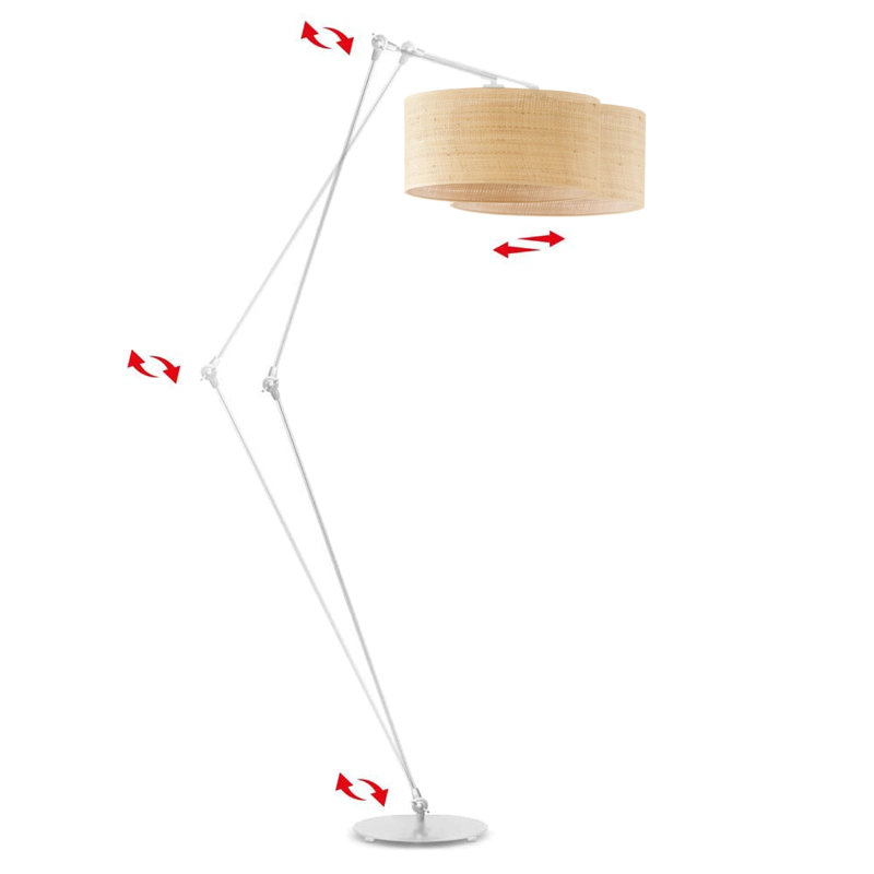 Addysun 177cm Task Floor Lamp, White