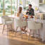 Tabourets de bar pivotants en chenille avec accoudoirs-2048631172